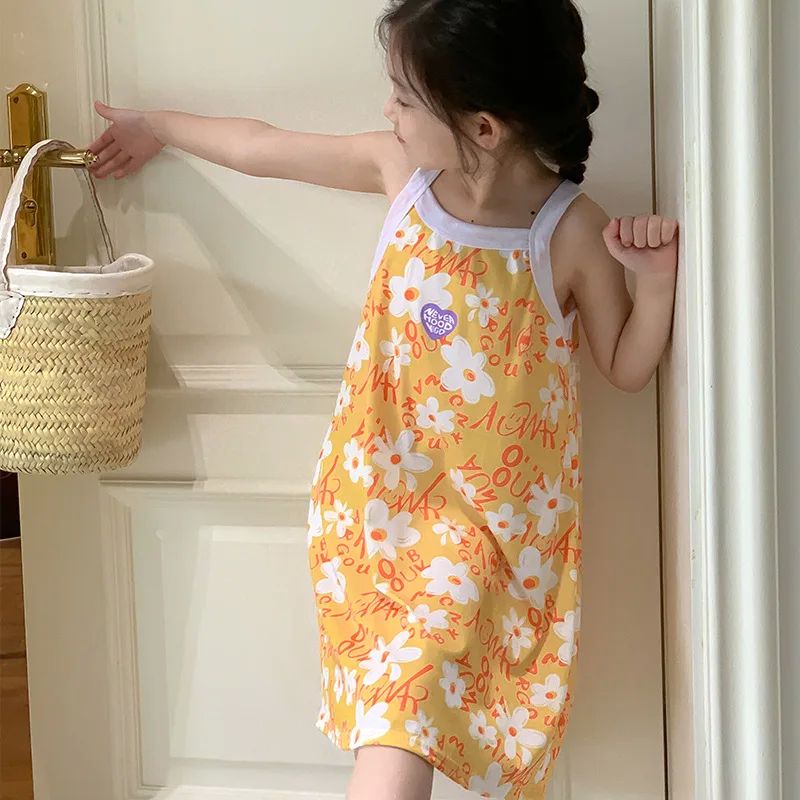 Summer Nightdress for Girls Princess Pajamas for Children Te - 图3