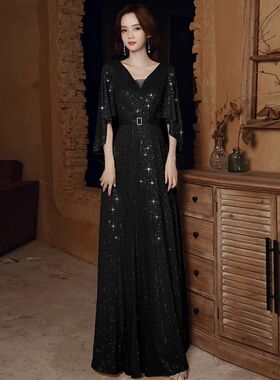 Prom Dresses V-Neck Floor-Length Dresses Woman Party Night A