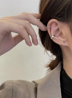 Fashion Cross Clip Earrings For Women Girls Cute Pearl Cubic