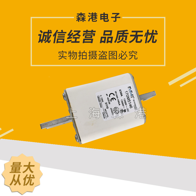 新品全新低压快速熔断器170M5146保险丝底座熔芯1250V 630A，量大 - 图0