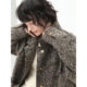 COCOBELLA sequin floral yarn raw edge jacket