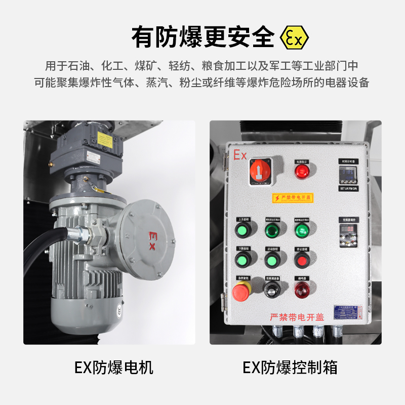 燎工品牌EX防爆移动升降卫生级不锈钢电动搅拌机分散设备螺带式桨-图1