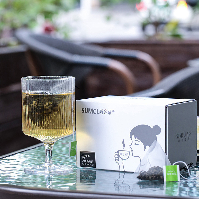 尚客茶品青春原叶茶油切黑乌龙茶60g15泡