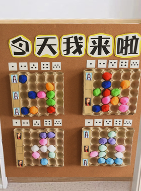 小中班晨检区角区域墙面墙饰