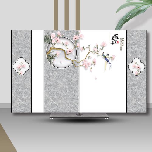 简约现代电视机罩防尘罩50寸挂式液晶65 55寸台式电视机套布艺 - 图2