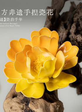喜确JASMIN|画阑余春非遗陶瓷手捏花摆件线香插香座香托装饰品