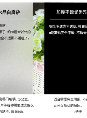 透光不透明白色雾纱低影黑磨砂膜