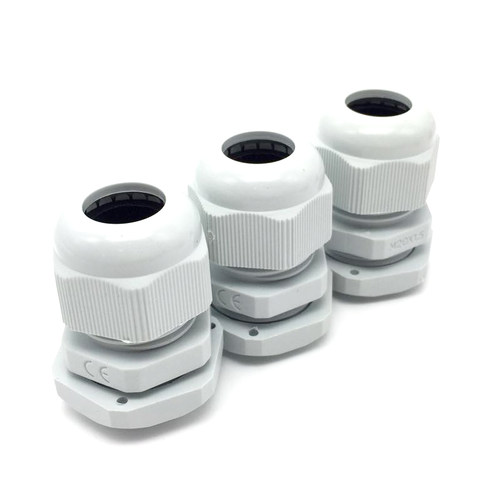 尼龙塑料防水接头 电缆接头葛兰头 M16*1.5 电线连接器 锁头 黑白 - 图2
