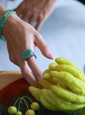 和合大仙人 精选孤品集合 极简古董翡翠14K金套装 戒指手链男女款