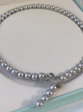 哈妮克孜同款澳白珍珠项链女