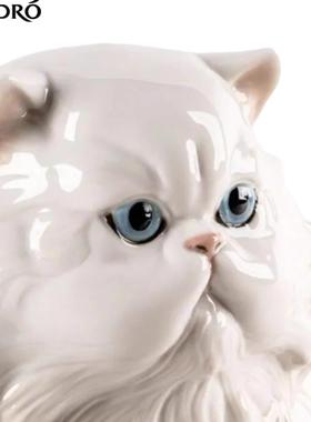 LLADRO雅致波斯猫装饰摆件