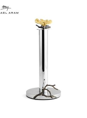 美国Michael Aram蝴蝶银杏纸巾架纸巾筒厨房台面摆件艺术不锈钢