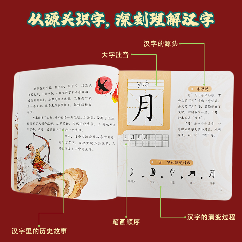 海润阳光汉字里的中国故事全套6册彩图版 一二三年级中国汉语汉子