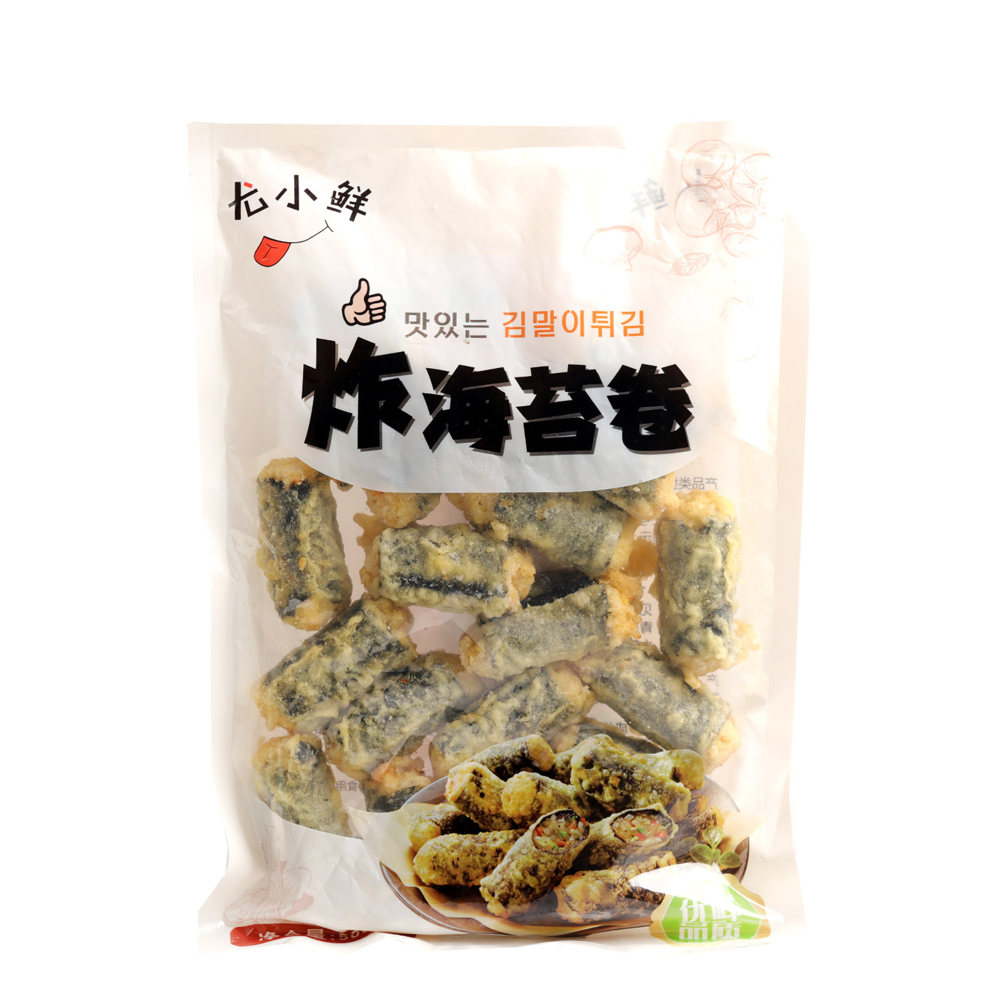 尤小鲜炸海苔卷 韩式紫菜粉丝卷 油炸海苔粉条卷 韩式料理500g,淘宝优惠券,粉丝福利购,淘宝优惠卷