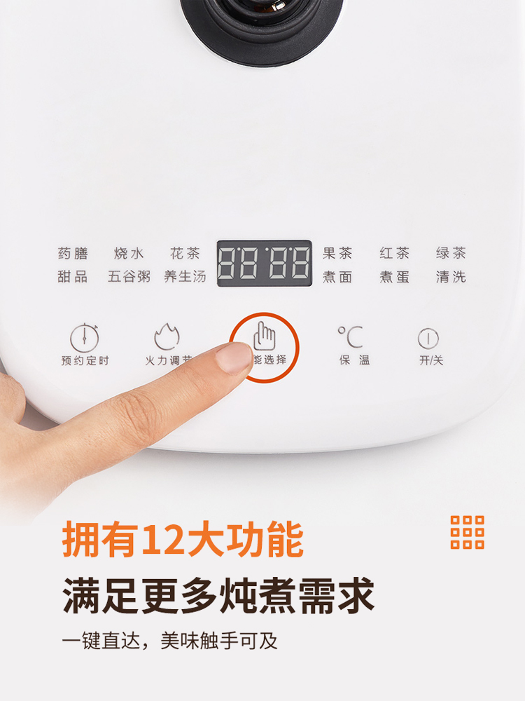 九阳养生壶全自动加厚玻璃多功能家用电煮茶器办公室烧水壶1.5L升
