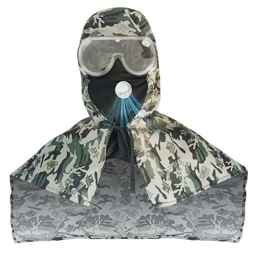 防尘帽面罩防护套头粉尘劳保打磨男女防雾气披肩帽正品包邮 - 图0