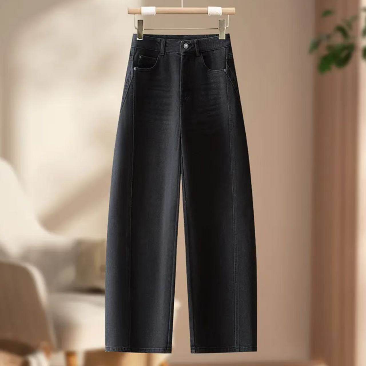 浅蓝色弯刀牛仔裤女2026新款春秋高腰时尚百搭气质梨型身材阔腿裤,淘宝优惠券,粉丝福利购,淘宝优惠卷