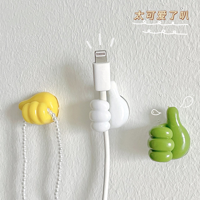 Data cable holder desktop cable manager storage buckle