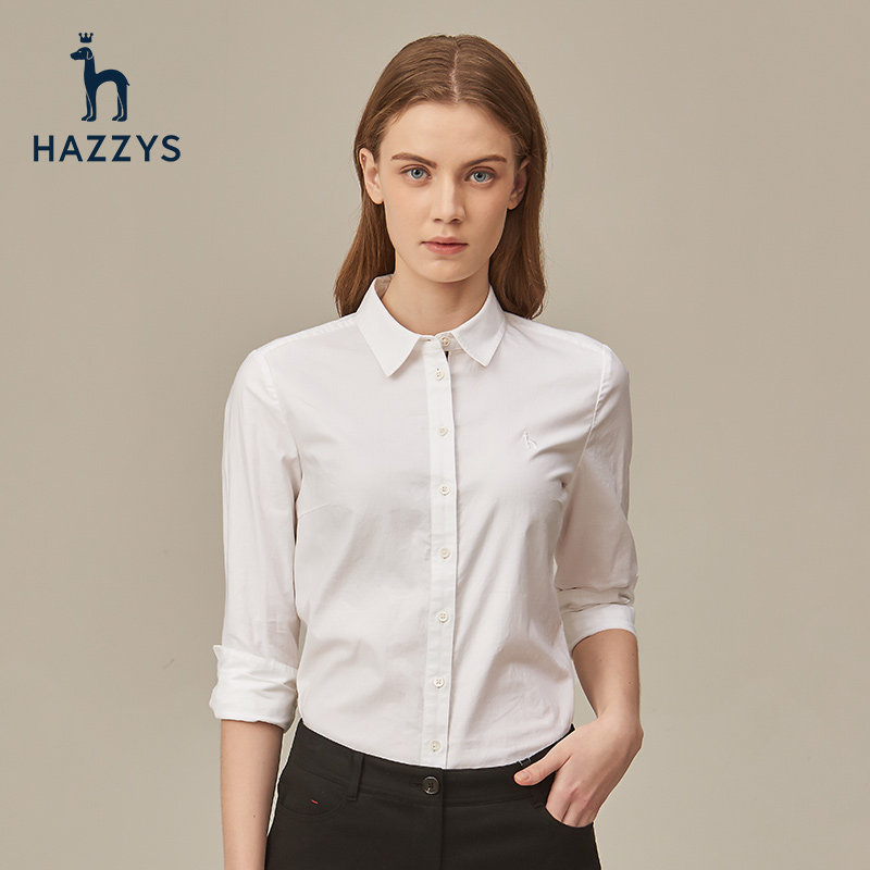 hazzys哈吉斯春秋长袖设计感衬衫 hazzys衬衫