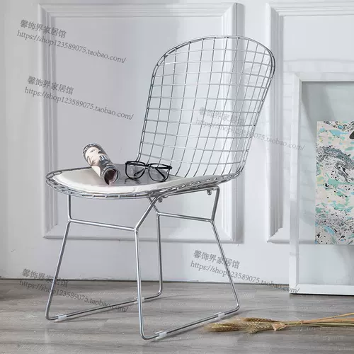 Nordic Creative Hollow Iron Wire Net Chect Compult Computer Stawd