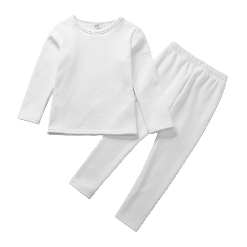 冬男童黑白色纯棉春秋保暖内衣套装女童秋衣秋裤打底睡衣儿童加绒,淘宝优惠券,粉丝福利购,淘宝优惠卷