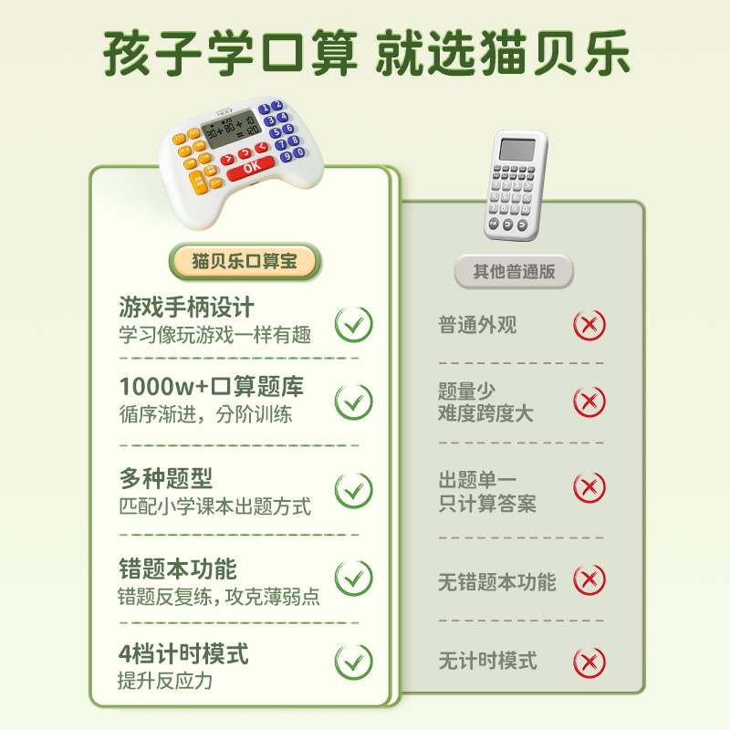 儿童智能口算机练习机5逻辑训练6岁孩子一二三年级小学生幼儿园加减乘除法心运计算早教数学宝学习机神器玩具-图1