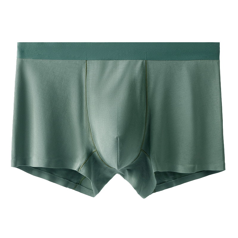 3条 青少年男士内裤四角宽松中腰平角裤头运动无痕莫代尔内裤男潮 - 图3