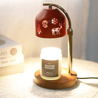 Christmas aromatherapy lamp melted wax lamp warm nordic melted candle lamp no open flame lifting diffuser retro decorative bedside lamp
