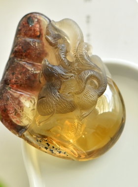 鲍氏水晶共生体九尾狐草莓晶