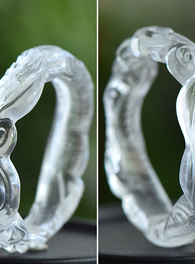 鲍氏复古蛟龙盘龙水晶龙手镯