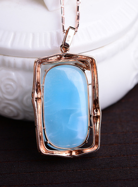 宝石天蓝色拉利玛纹路清晰无事牌