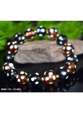 琉璃手串彩色点点单珠13mm男女款手链多彩棕色珠情侣都可带sy1529