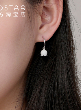 costar铃兰耳环手作花款纯银