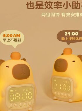 电视机可爱闹钟简约夜光静音床头