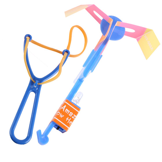 Luminous slingshot flying arrow