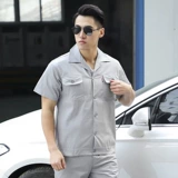 Летний хлопковый комплект для работы подходит для мужчин и женщин, износостойкий лонгслив, короткий рукав, делается под заказ