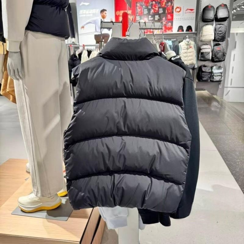 李宁女子2025冬季新款训练健身系列运动休闲羽绒马甲外套 AMRV124,淘宝优惠券,粉丝福利购,淘宝优惠卷