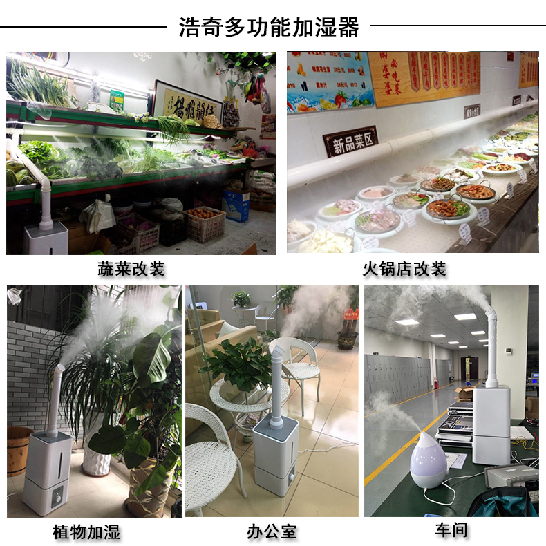 工业加湿器大容量大雾量消毒喷雾火锅店车间落地式大型商用雾化机