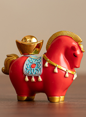 国潮立刻有钱招财茶宠摆件