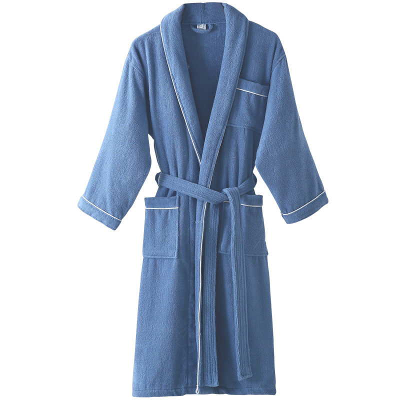 五星级酒店男女春秋纯棉长款浴袍 mysteryveil睡袍/浴袍