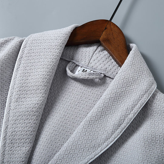 Albornoz de algodón para todas las estaciones, suave, absorbente y de secado rápido.