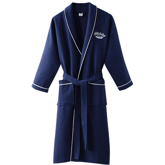 Albornoz de algodón para todas las estaciones, suave, absorbente y de secado rápido.