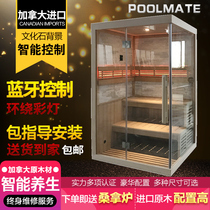 POOLMATE Sauna House Sweat Steam Room Home Single Double Red Cedars Family Style