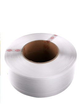 ການຫຸ້ມຫໍ່ tape plastic hot melt packaging tape white strapping tape for semi-automatic machine binding tape