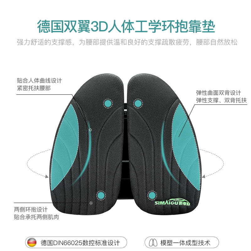 simaiou斯麦欧旗舰店德国斯麦欧汽车腰靠护腰办公室靠垫靠背司机座椅车载车用腰垫腰枕1