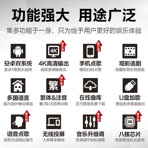 2026新款INANDON音王点歌机V3MAX卡拉OK家用KTV触摸一体机点歌台 - 图2