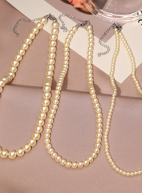 达令 施家珍珠项链 轻奢设计高级感时尚气质锁骨链百搭颈链毛衣链