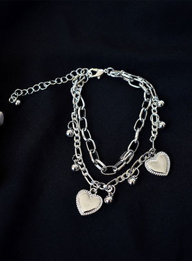 达令 双层小熊手链 ins冷淡风叠戴手串 时尚精致手饰 高级感配饰