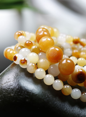 珠玉珍藏圆珠手链新疆和田玉籽料