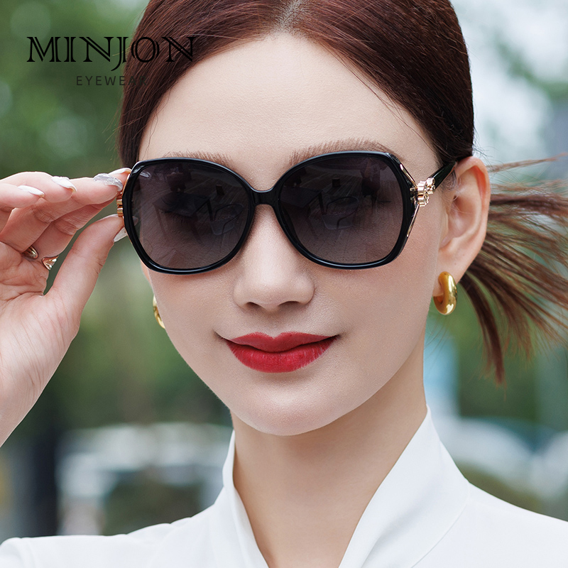 墨镜方圆脸女士高级感四叶草偏光大框眼镜潮流优雅复古街拍太阳镜 - 图0